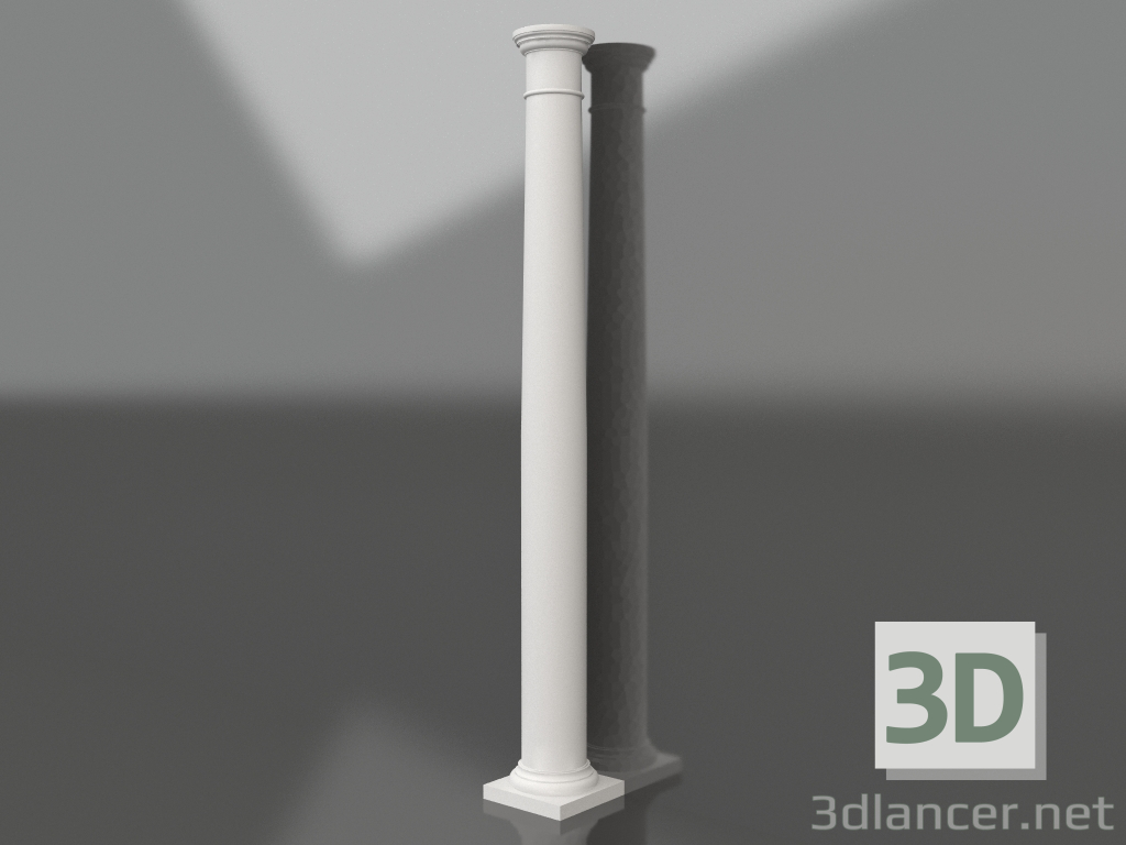 3D Modell Gipssäule KK 010 (D=200-240mm, H=2820mm) - Vorschau