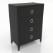 modèle 3D Commode haute (noir RAL 9005) - preview