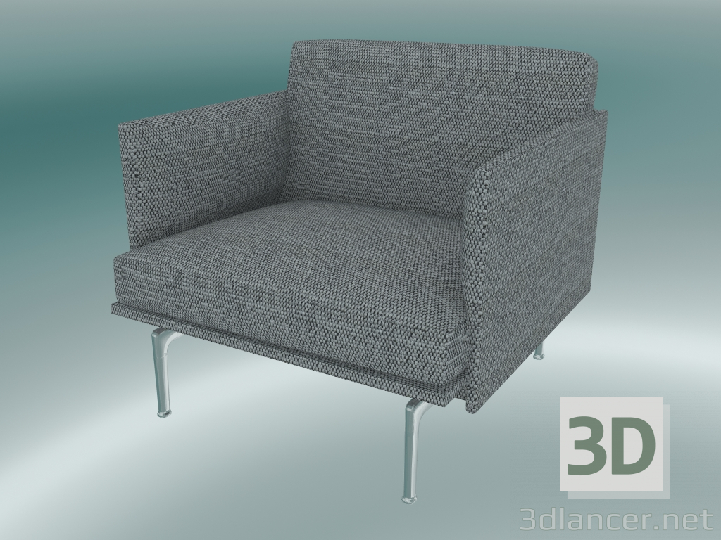 3d model Chair studio Outline (Vancouver 14, Polished Aluminum) - preview