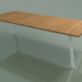 3d model Outdoor dining table with teak worktop InOut (133, White Lacquered Aluminum) - preview