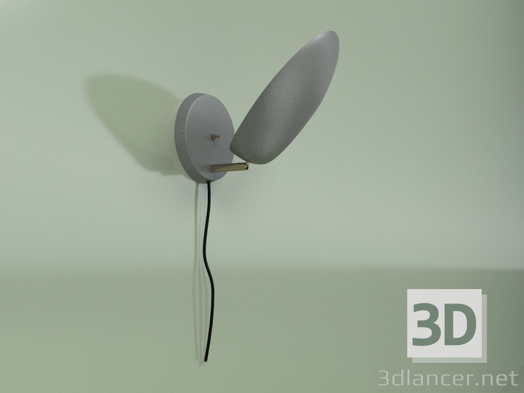 3D Modell Wandleuchte Cobra (grau) - Vorschau