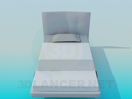 Modelo 3d Cama de solteiro - preview