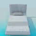 modello 3D Letto singolo - anteprima