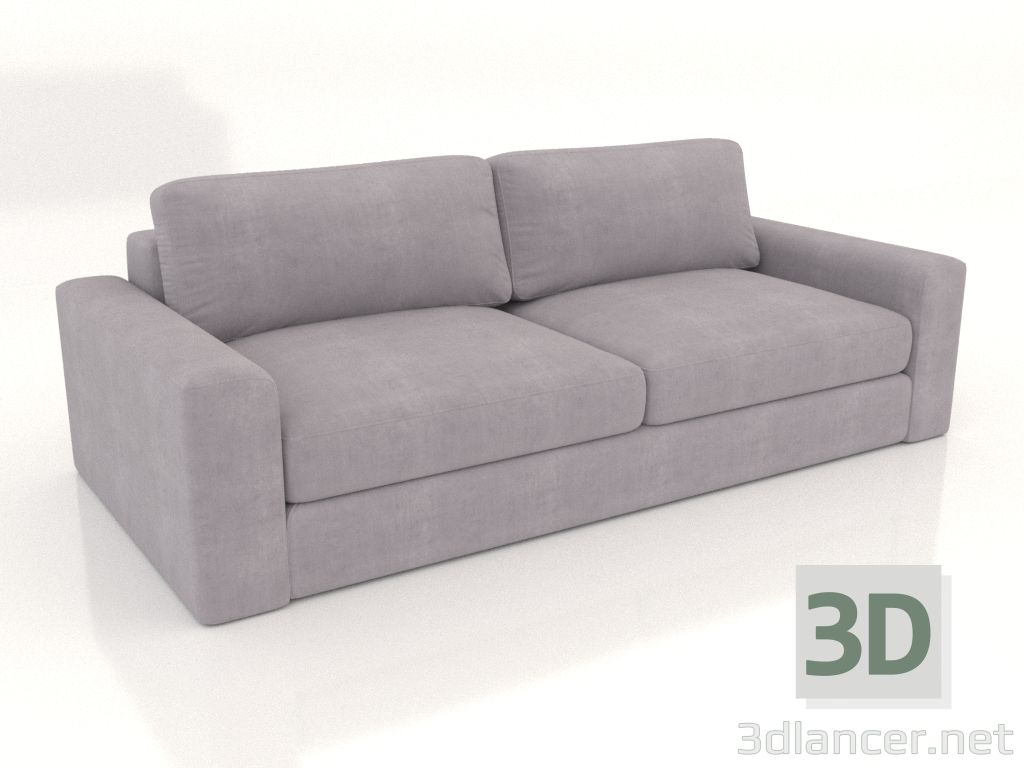 3D modeli Kanepe PALERMO düz (döşeme seçeneği 1) - önizleme