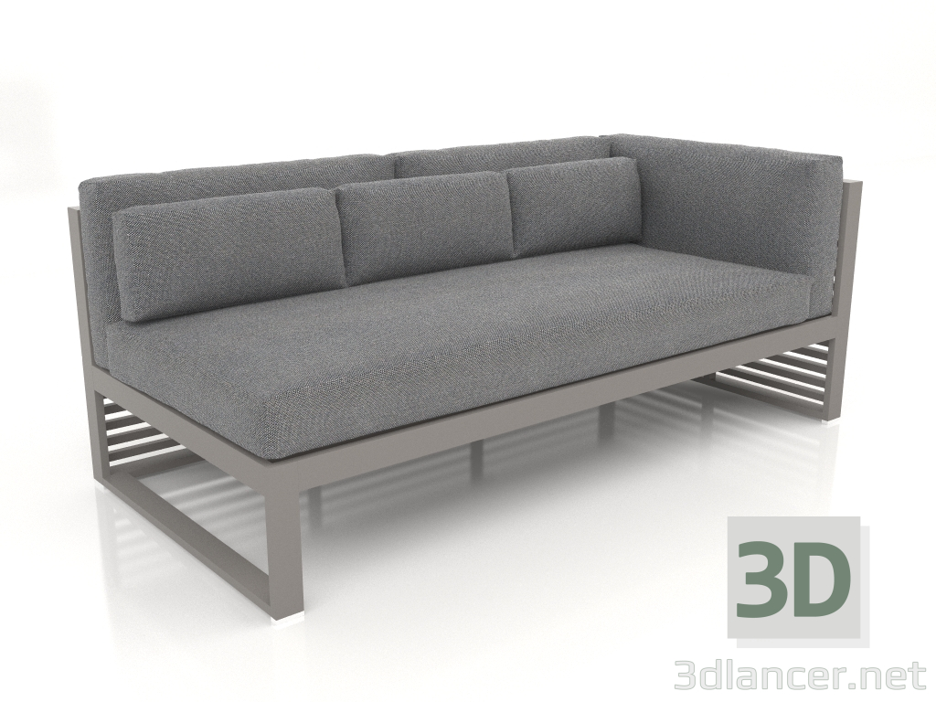 Modelo 3d Sofá modular, seção 1 direita (cinza quartzo) - preview