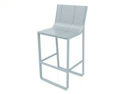 Tabouret à dossier haut (Bleu gris)