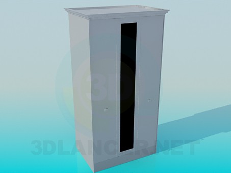 3d model Narrow wardrobe - preview