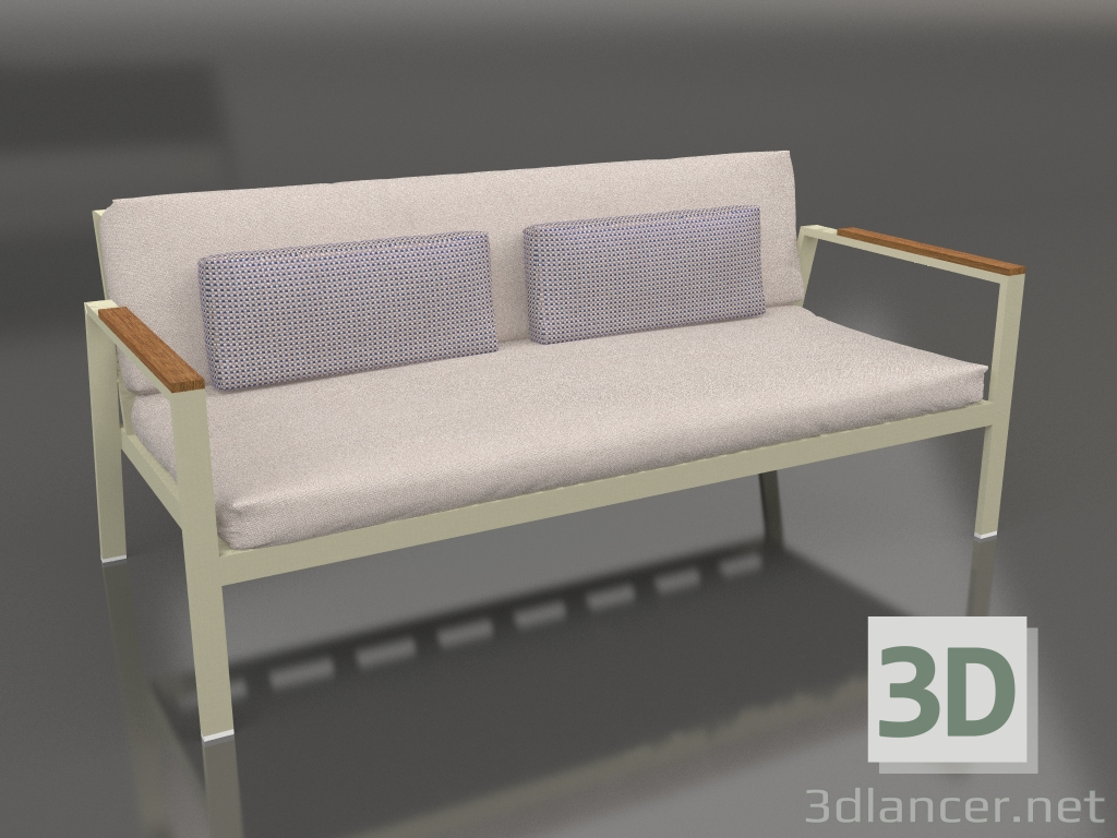 3d model Sofá 2 plazas (Oro) - vista previa