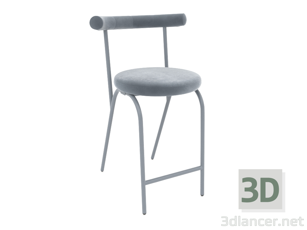 3d model Silla semi-bar Rohalyk (Gris) - vista previa