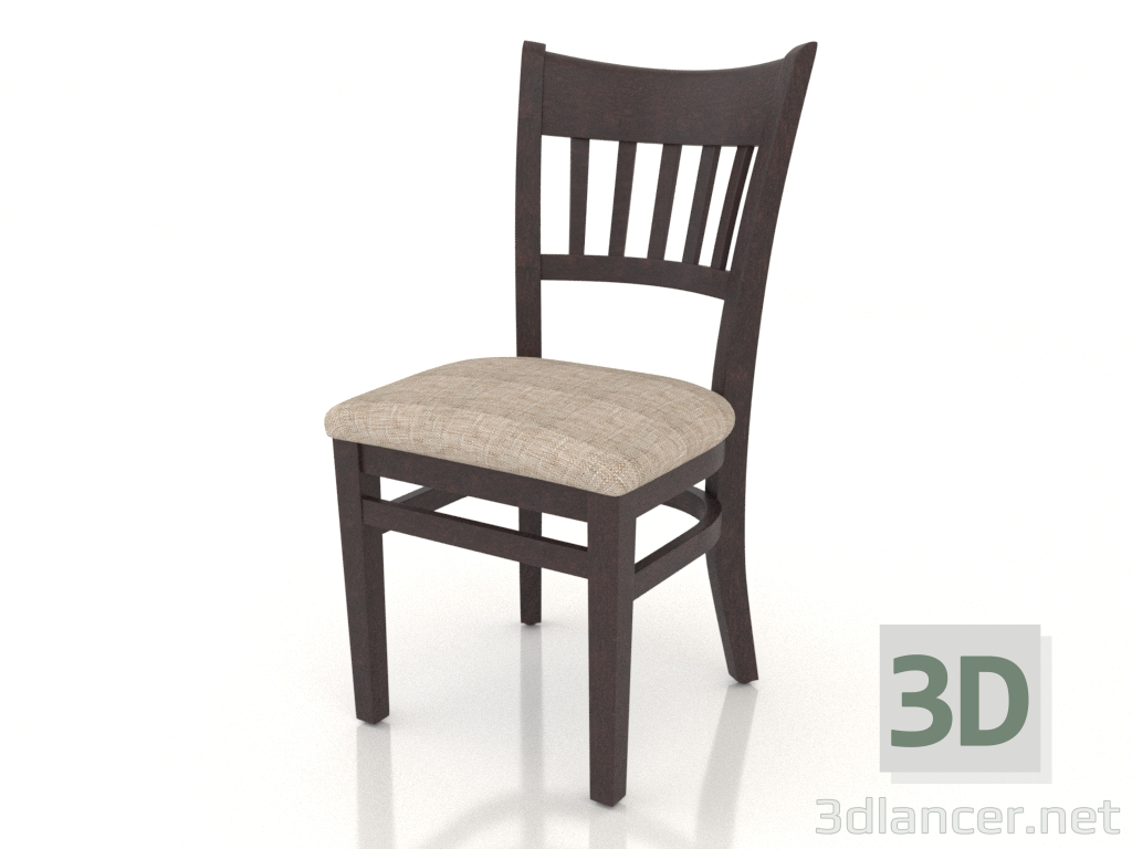 3d model Silla Liverpool (nogal oscuro) - vista previa