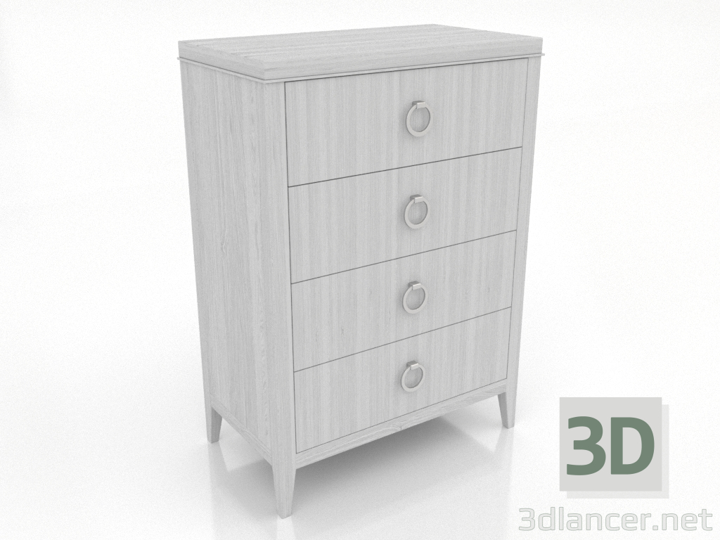 3d модель Комод високий (білий RAL 9010) – превью 3d модель Комод високий (білий RAL 9010) – превью