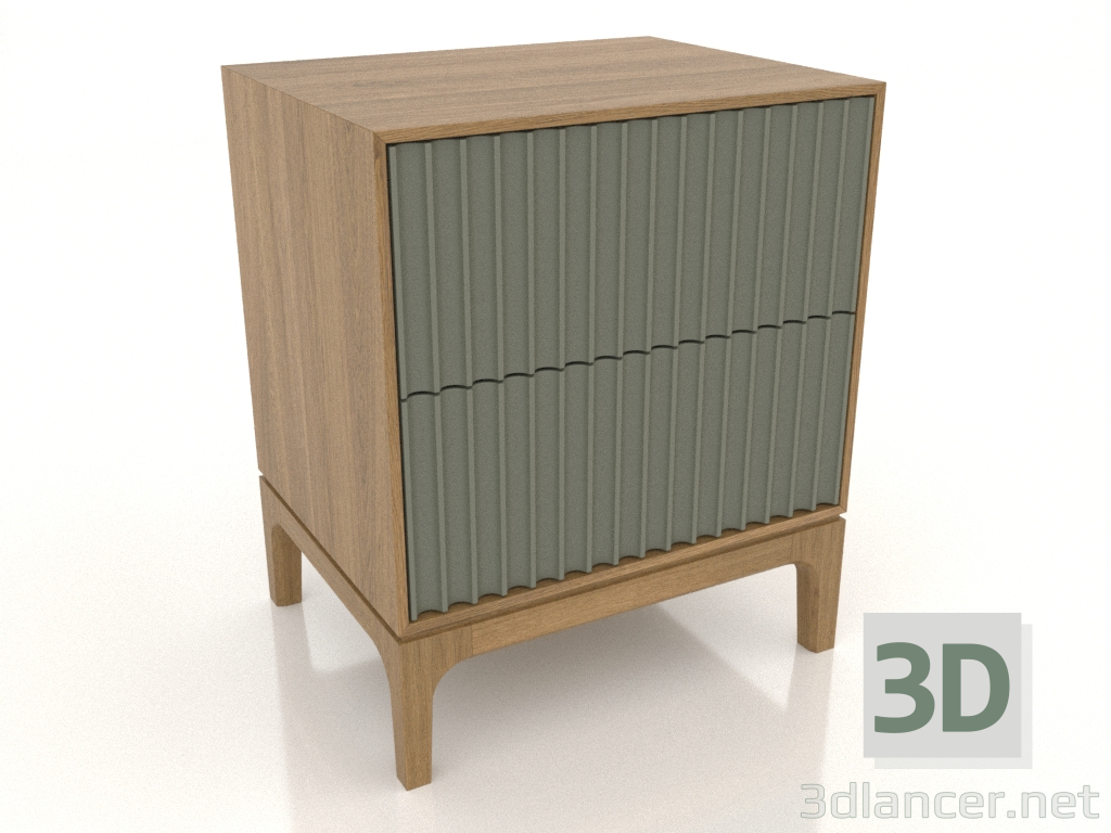3D modeli FARGO 2 çekmeceli komodin frezelenmiş cepheler (zeytin, doğal meşe, seçenek 2) - önizleme