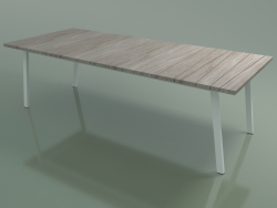 Tavolo da pranzo esterno InOut (133, alluminio laccato bianco, MAT-CL)