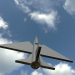 3d model low poly plane - preview