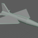 3d model low poly plane - preview