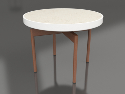 Mesa de centro redonda Ø60 (Branco, DEKTON Danae)