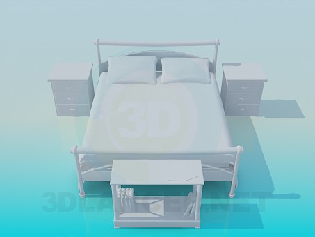 3d model Cama - vista previa