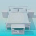 Modelo 3d Cama - preview