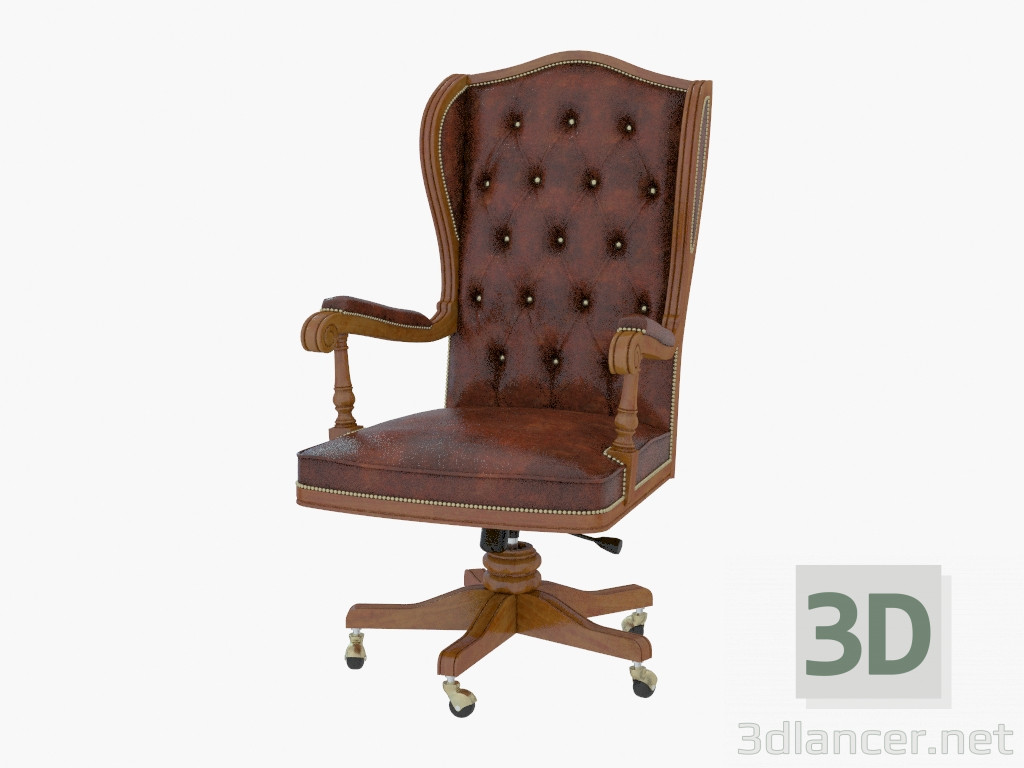 3d model Sillón de cuero para oficina 719 - vista previa