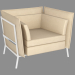 3d model Sillón de tapicería de cuero - vista previa