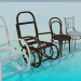 3d model Rocking chairs and stools - preview