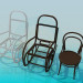 3d model Rocking chairs and stools - preview