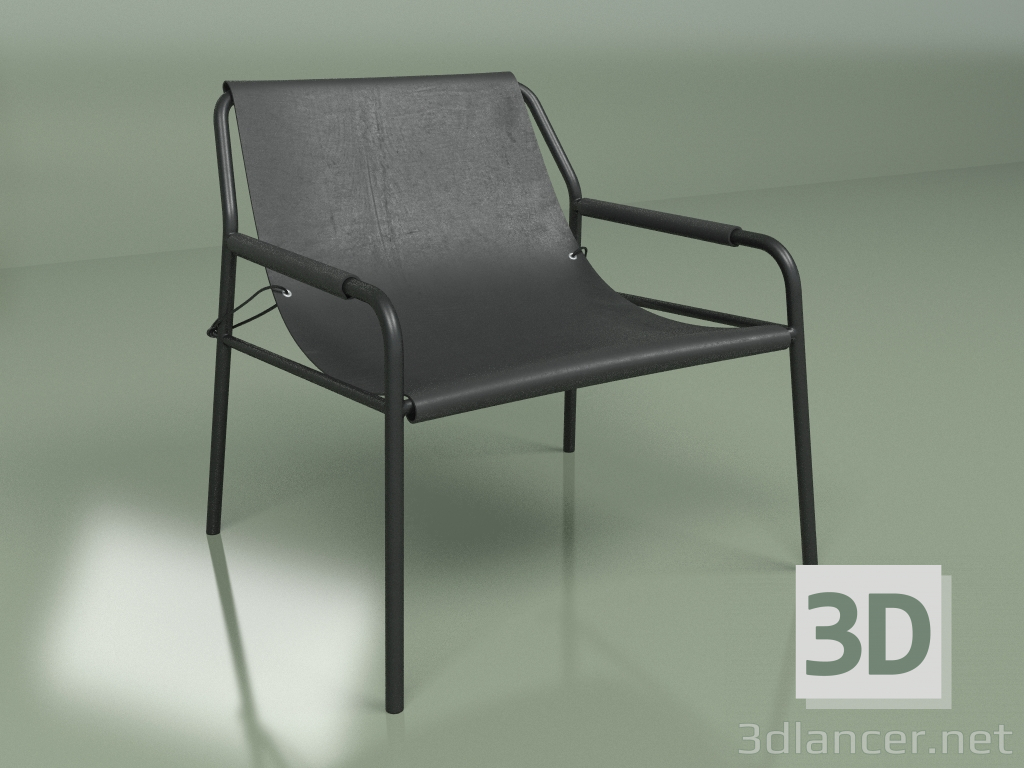 3d model Armchair Azur (black) - preview