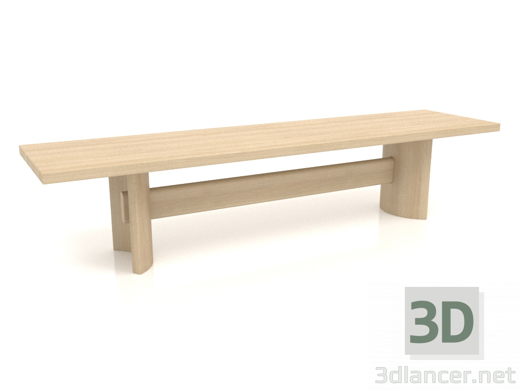 modello 3D Panca VK (1600x400x350, legno bianco) - anteprima