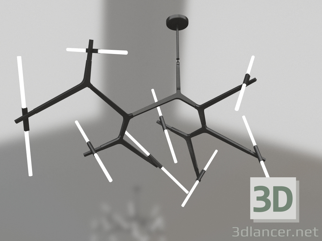 modèle 3D Lustre Nix noir (07531-16.19) - preview