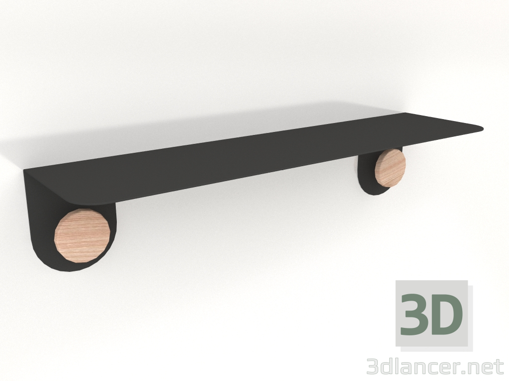 Modelo 3d Prateleira de parede Gancho 60 (Preto) - preview