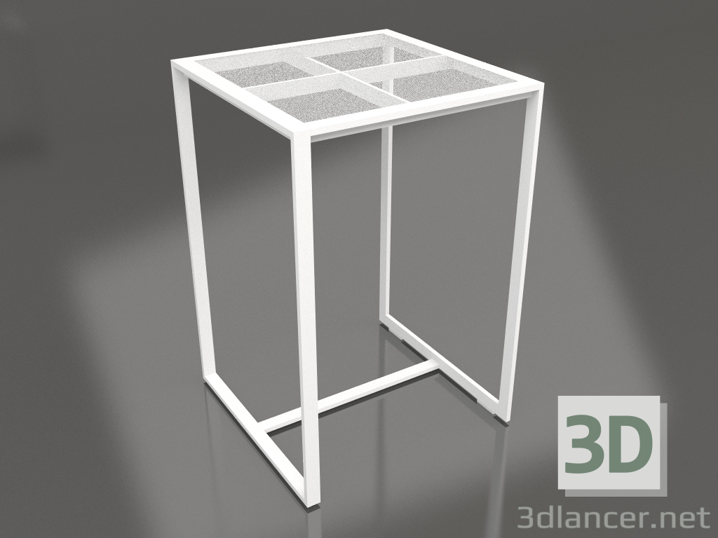 modèle 3D Table de bar (Blanc) - preview