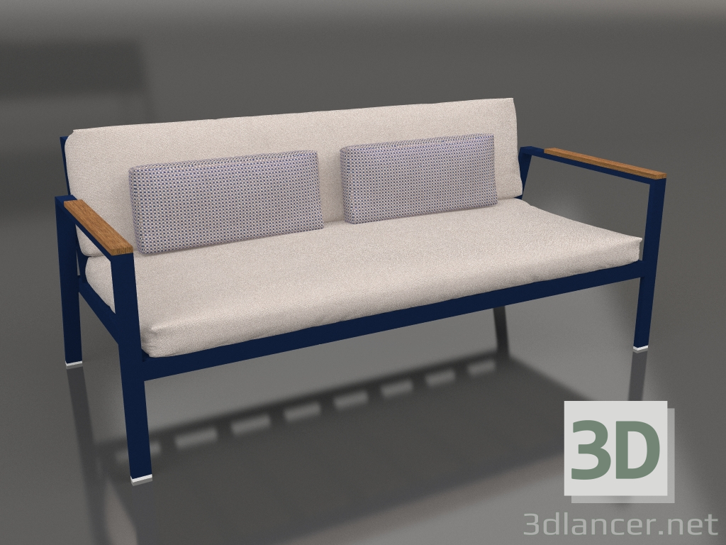 3d model 2-seater sofa (Night blue) - preview