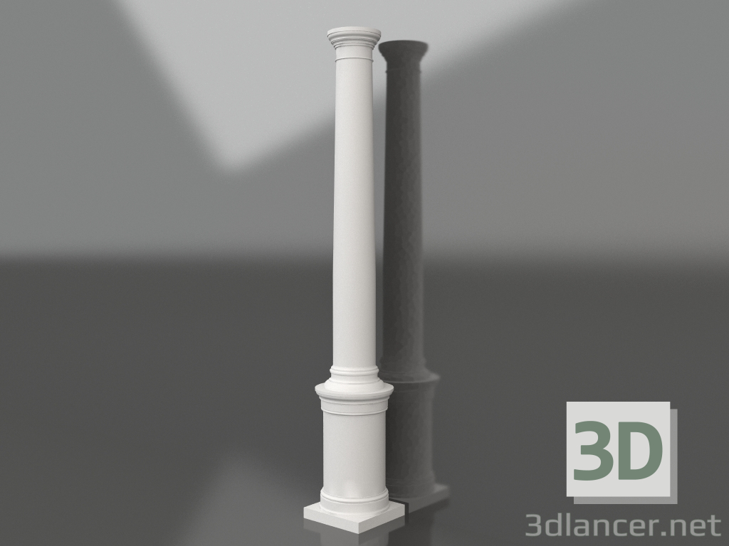 Modelo 3d Coluna de gesso KK 013 (D=200-240mm, H=3300mm) - preview