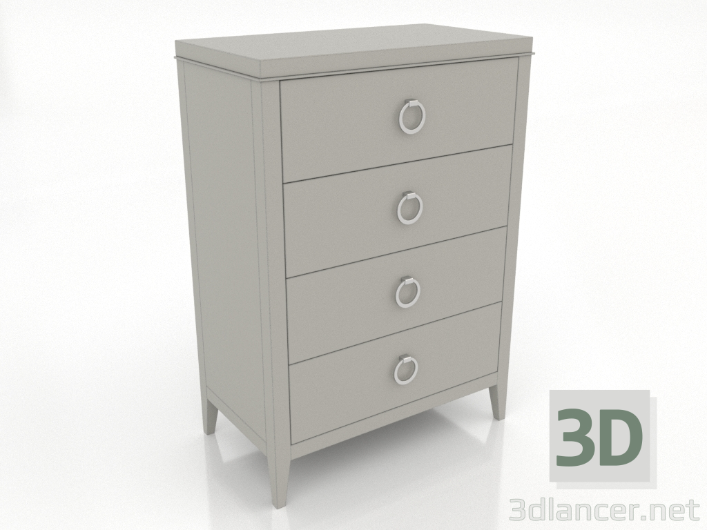 3D modeli Yüksek çekmeceli dolap (RAL 7044) - önizleme 3D modeli Yüksek çekmeceli dolap (RAL 7044) - önizleme