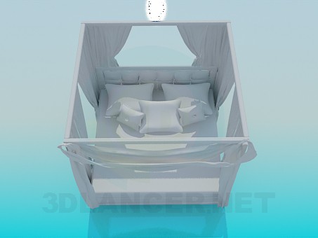 3D Modell Bett - Vorschau