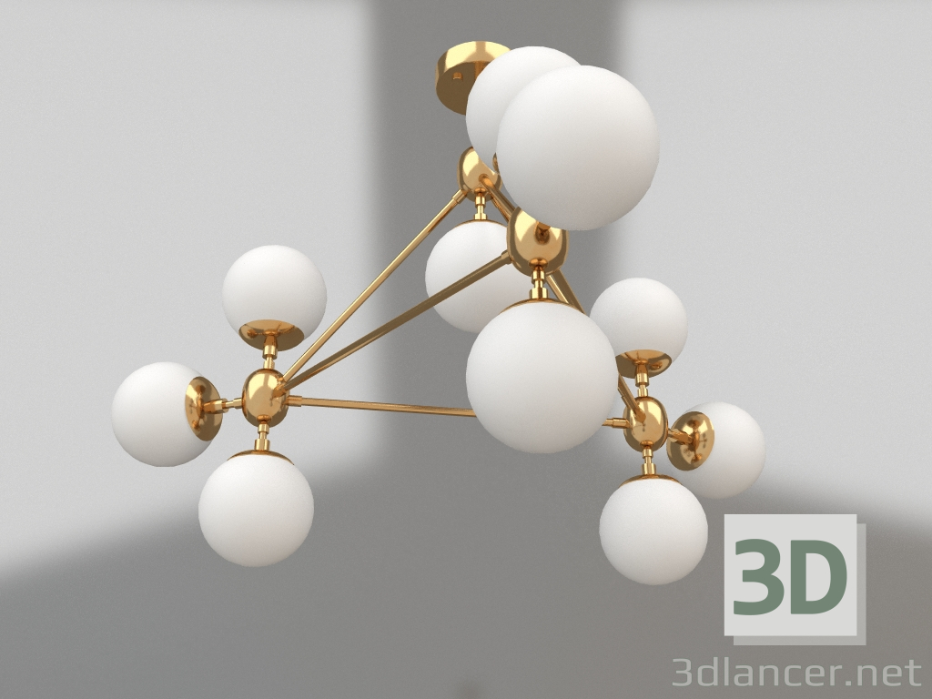 Modelo 3d Lustre Modi ouro (07535-10.33) - preview