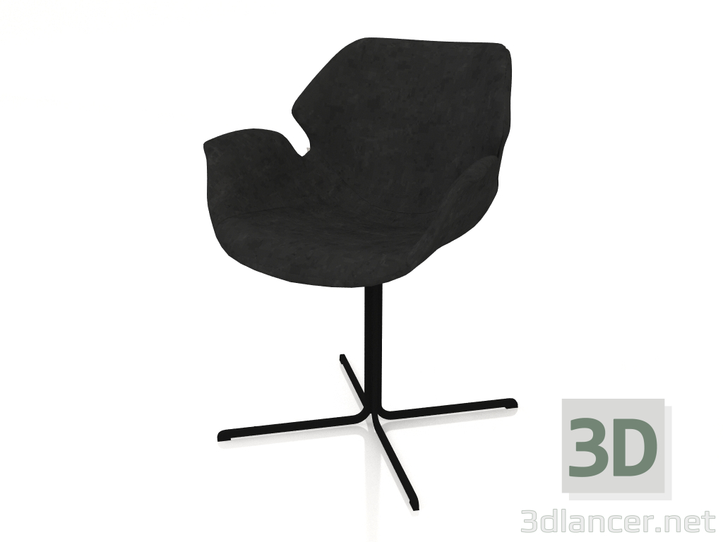 3d model Armchair Nikki All (Black) - preview