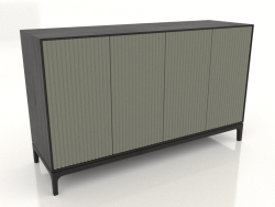 Mobile TV FARGO con frontali fresati 1600x500x950 mm (oliva, rovere nero, opzione 4)