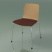 3d model Chair 3973 (4 metal legs, with a pillow on the seat, oak) - preview