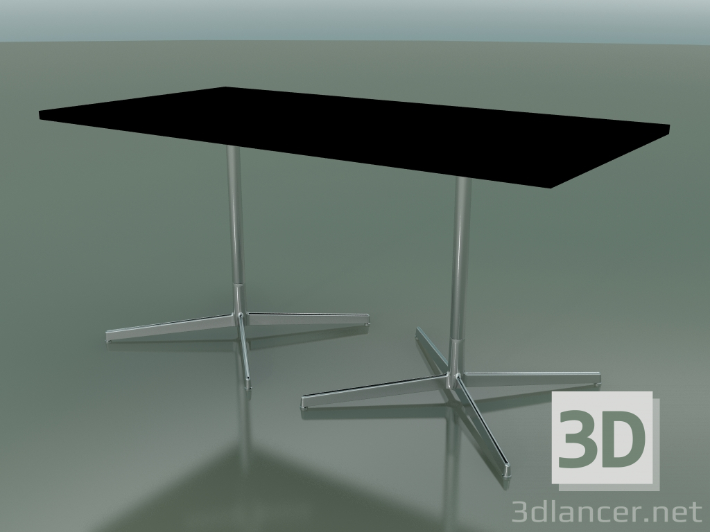 3D modeli Çift tabanlı 5526, 5506 dikdörtgen masa (H 74 - 79x159 cm, Siyah, LU1) - önizleme