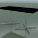 3d model Rectangular table with a double base 5526, 5506 (H 74 - 79x159 cm, Black, LU1) - preview