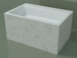 Lavabo da appoggio (01R142302, Carrara M01, L 72, P 48, H 36 cm)