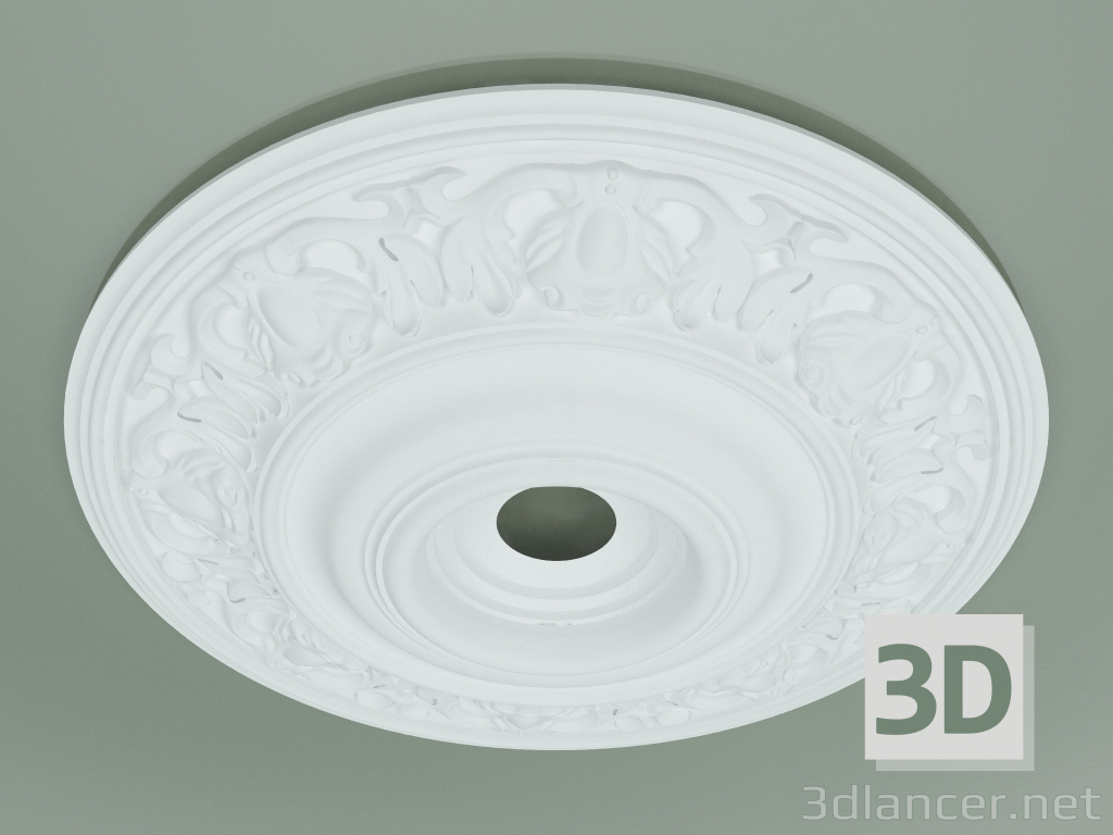 modello 3D Rosetta con ornamento RW013 - anteprima