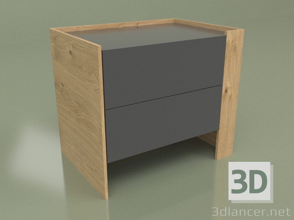 3d model Mesita de noche CN 200 (Loft, Antracita) - vista previa