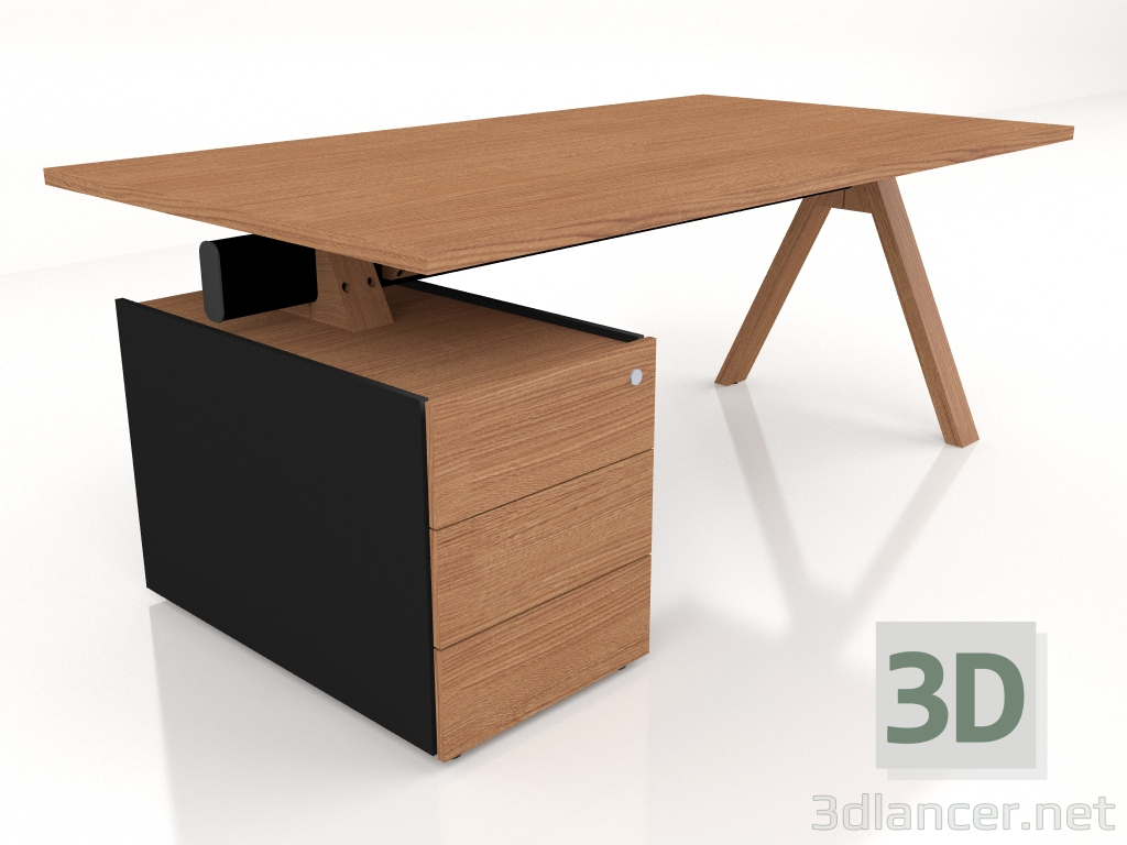 3d model Mesa de trabajo Viga Executive V07L (1800x1000) - vista previa