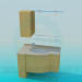 3d model Mueble bajo el lavabo en la esquina - vista previa