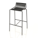 3d model Bar stool Noel H77 (Black Base, Black Flag Halyard) - preview