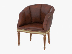 Fauteuil classique en cuir 217