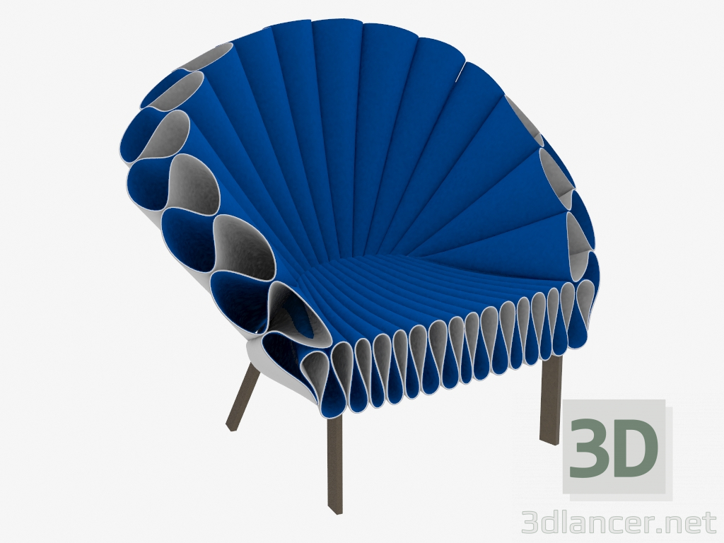 3d model Silla de pavo real - vista previa