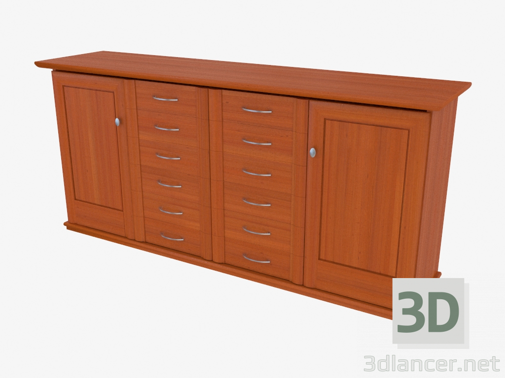 modèle 3D Buffet à quatre sections (9711-43) - preview